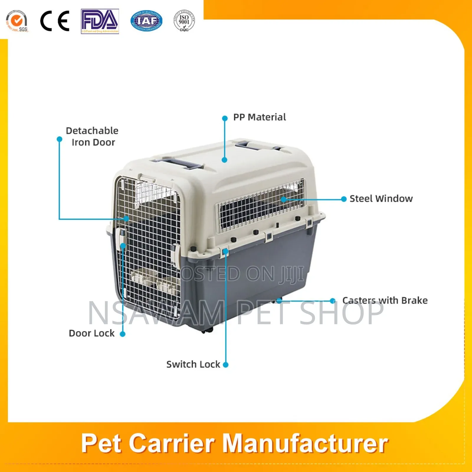Plastic Travel Crate