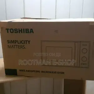 Toshiba 20 Litre Microwave 800w Compact Dial Mw2-Am20pf(Bk) Black