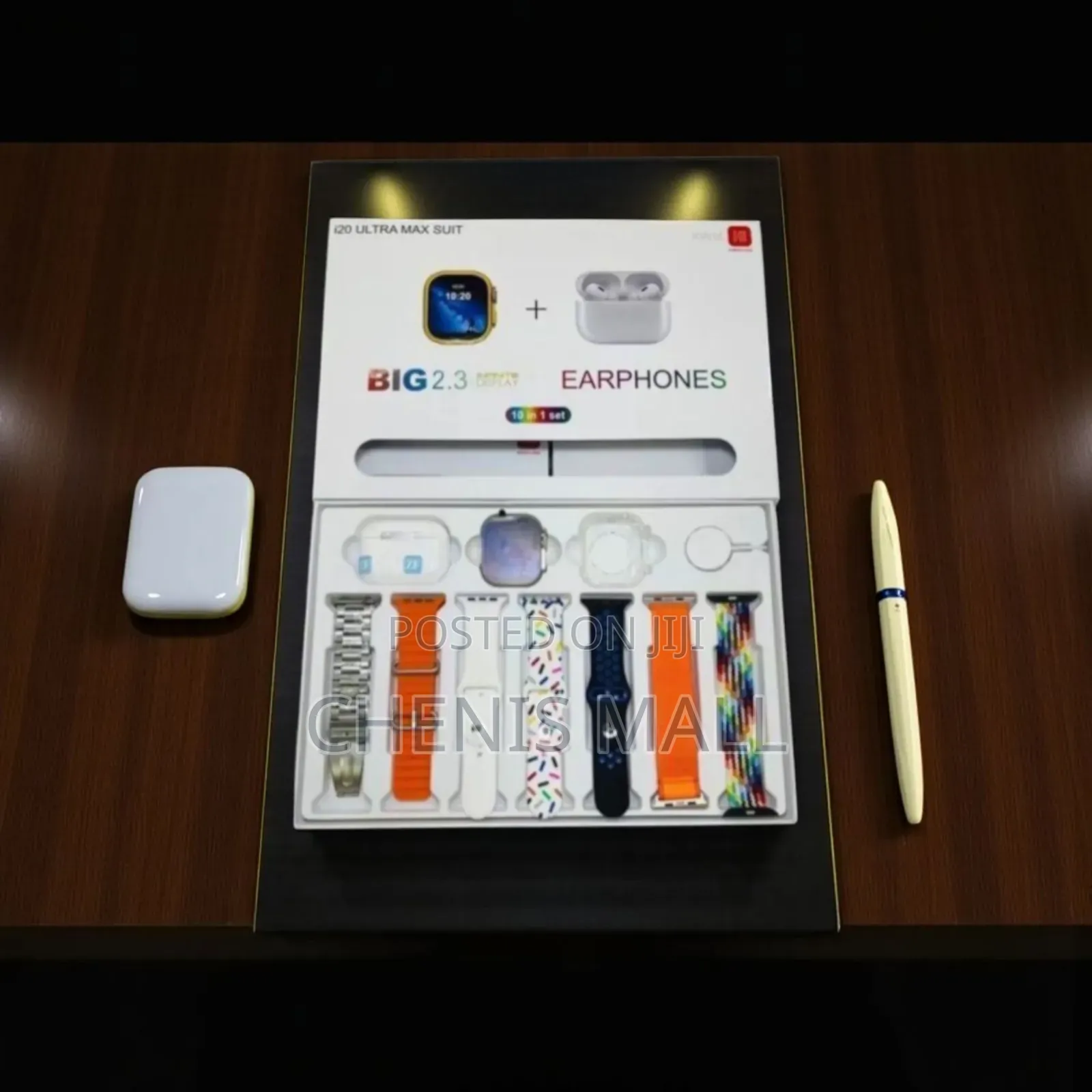 I20 Max Suit Smartwatch With 7 Straps+ Airpods (637378)
