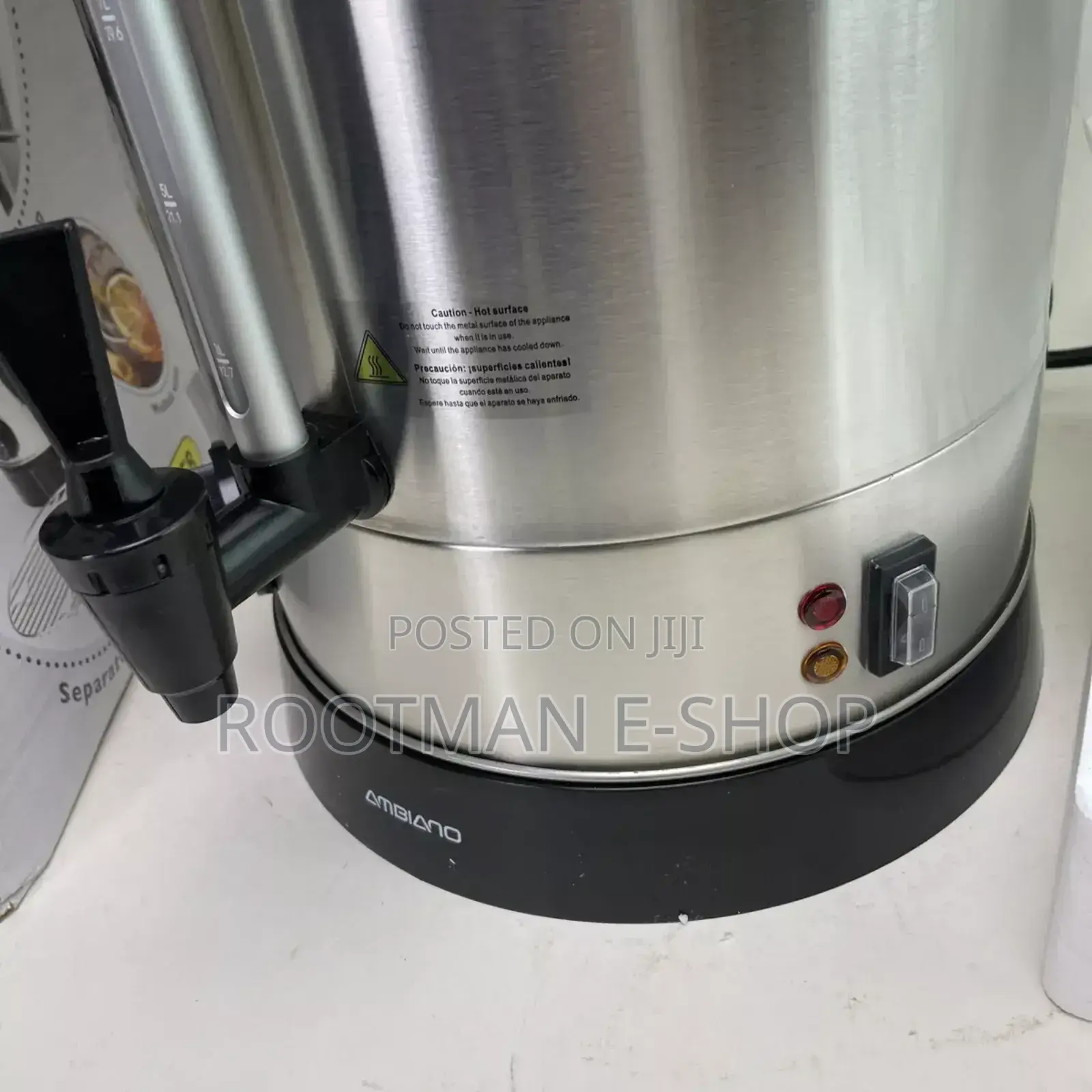 Ambiano Heated Beverage Dispenser Adjustable Temp Brand New - Silver-
