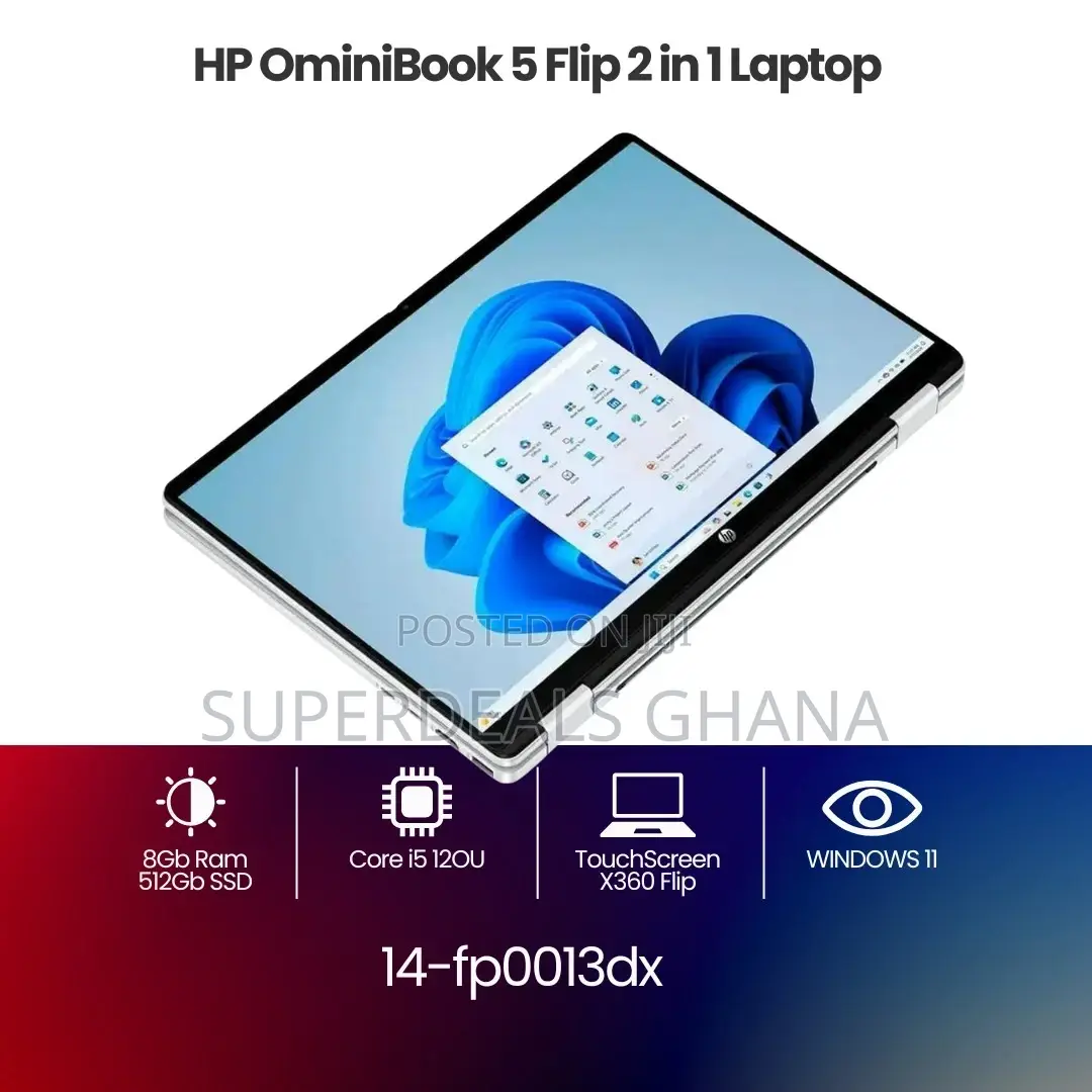 New Laptop HP OmniBook 5 Flip 8GB Intel Core i5 SSD 512GB
