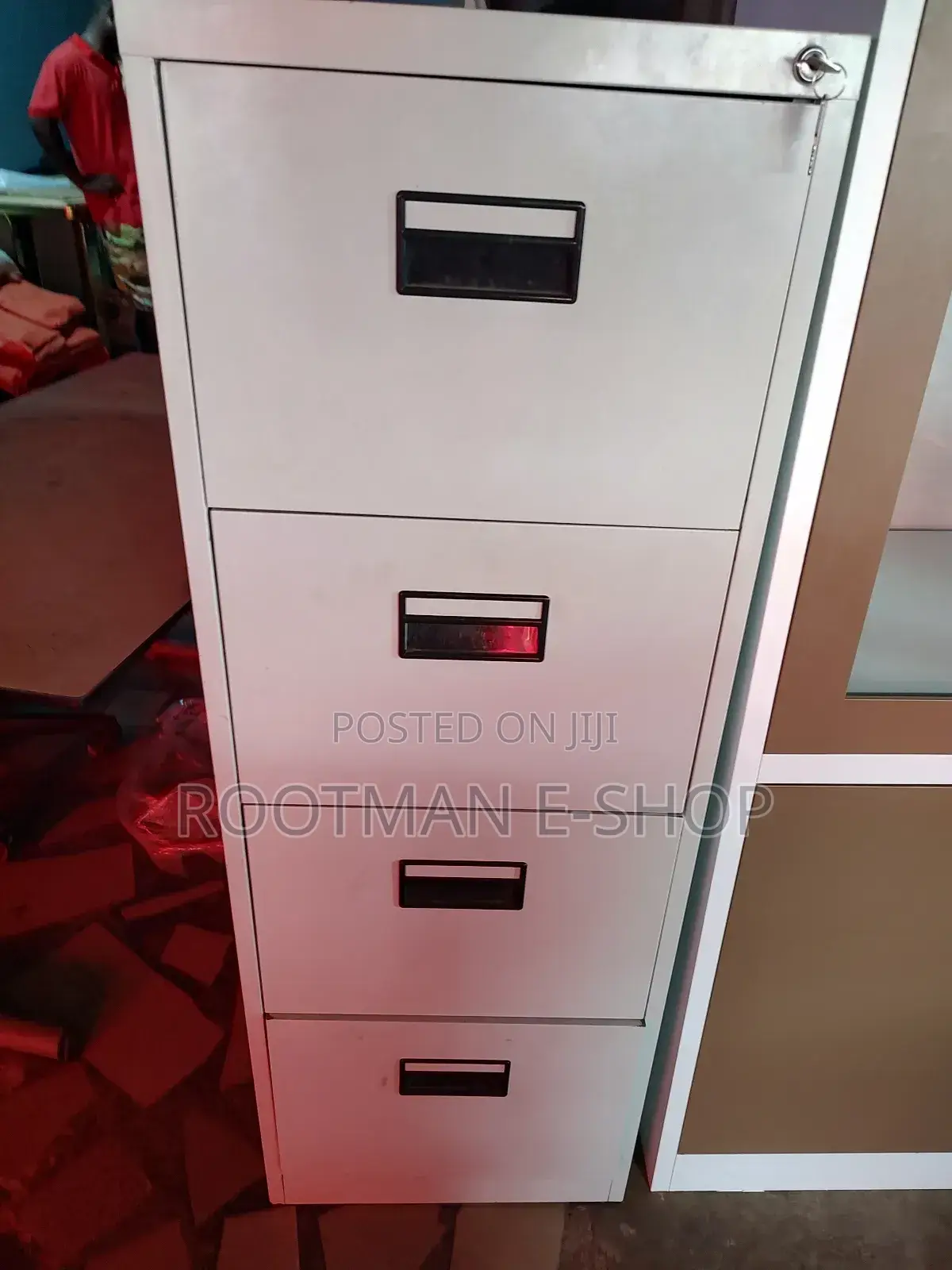 4-Drawer Steel Vertical Filing Cabinet.