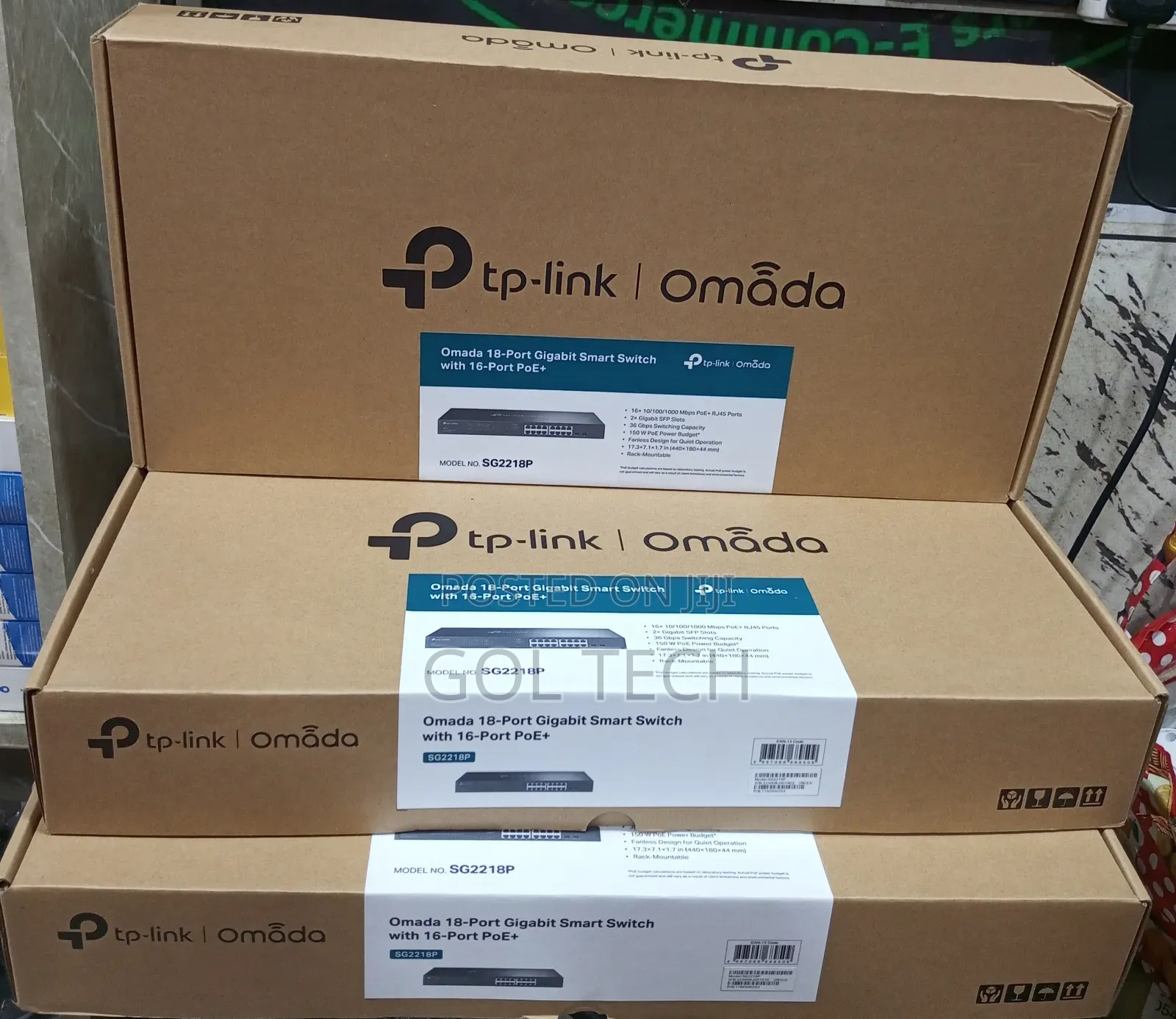 Tp-Link 16 Port Poe Gigabit Smart Manage Switch Omada 18-Port Sg2218p