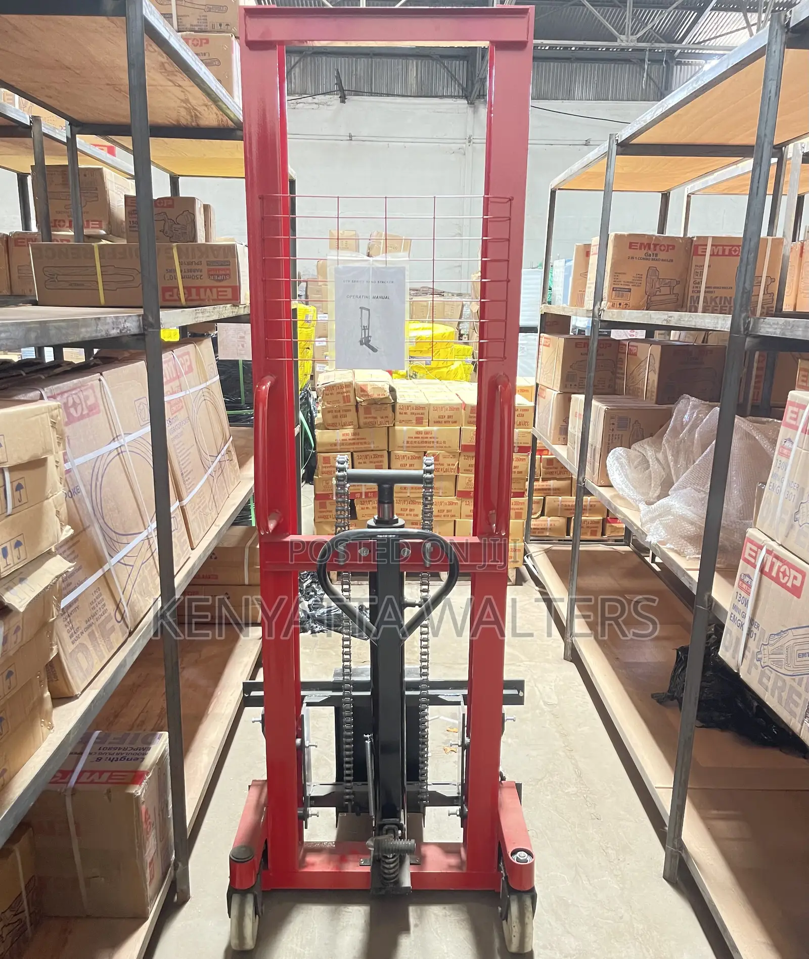 Manual Pallet Lifter 2000kg Load Capacity Stacker Heavy Duty Forklift