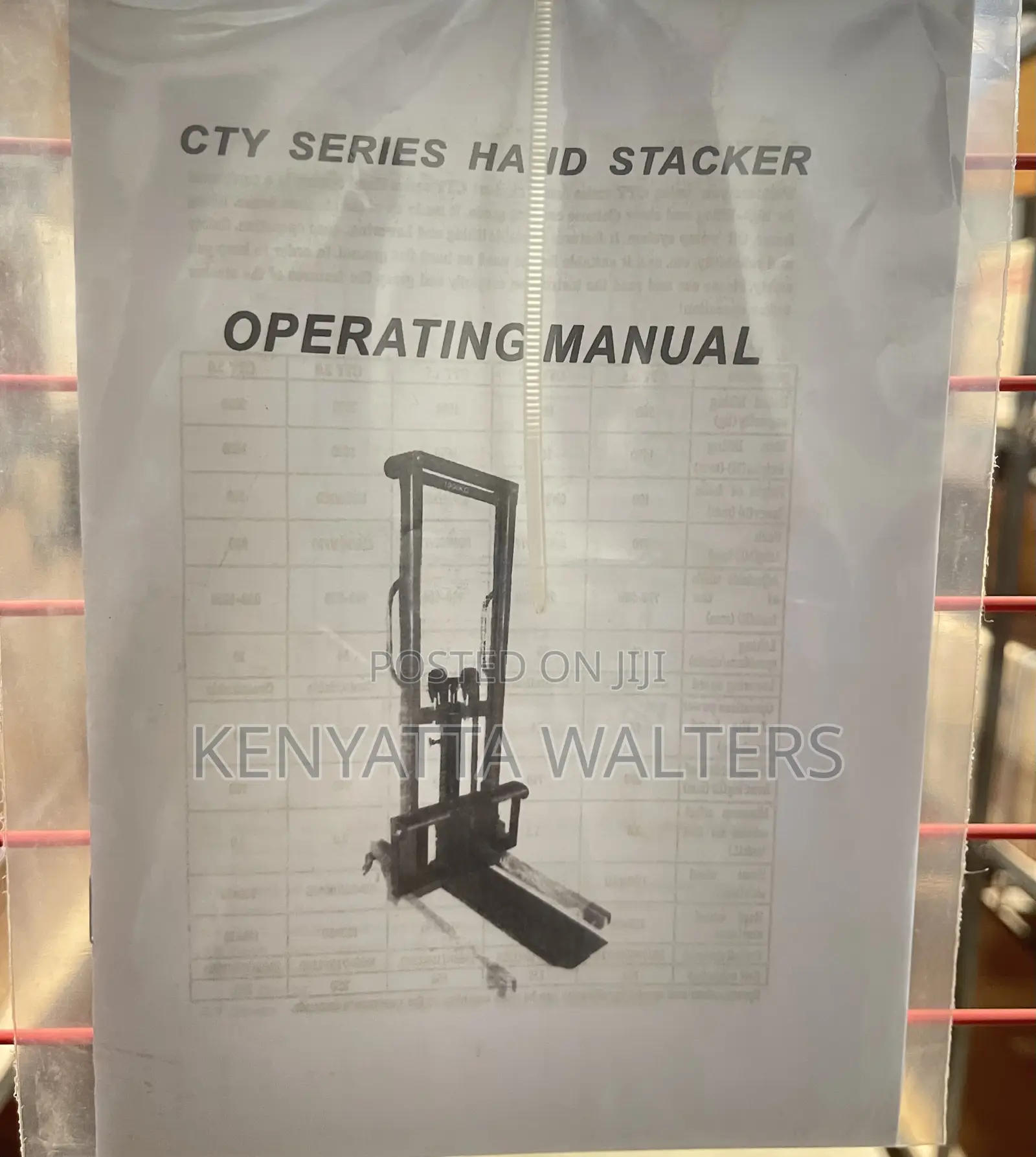 Manual Pallet Lifter 2000kg Load Capacity Stacker Heavy Duty Forklift