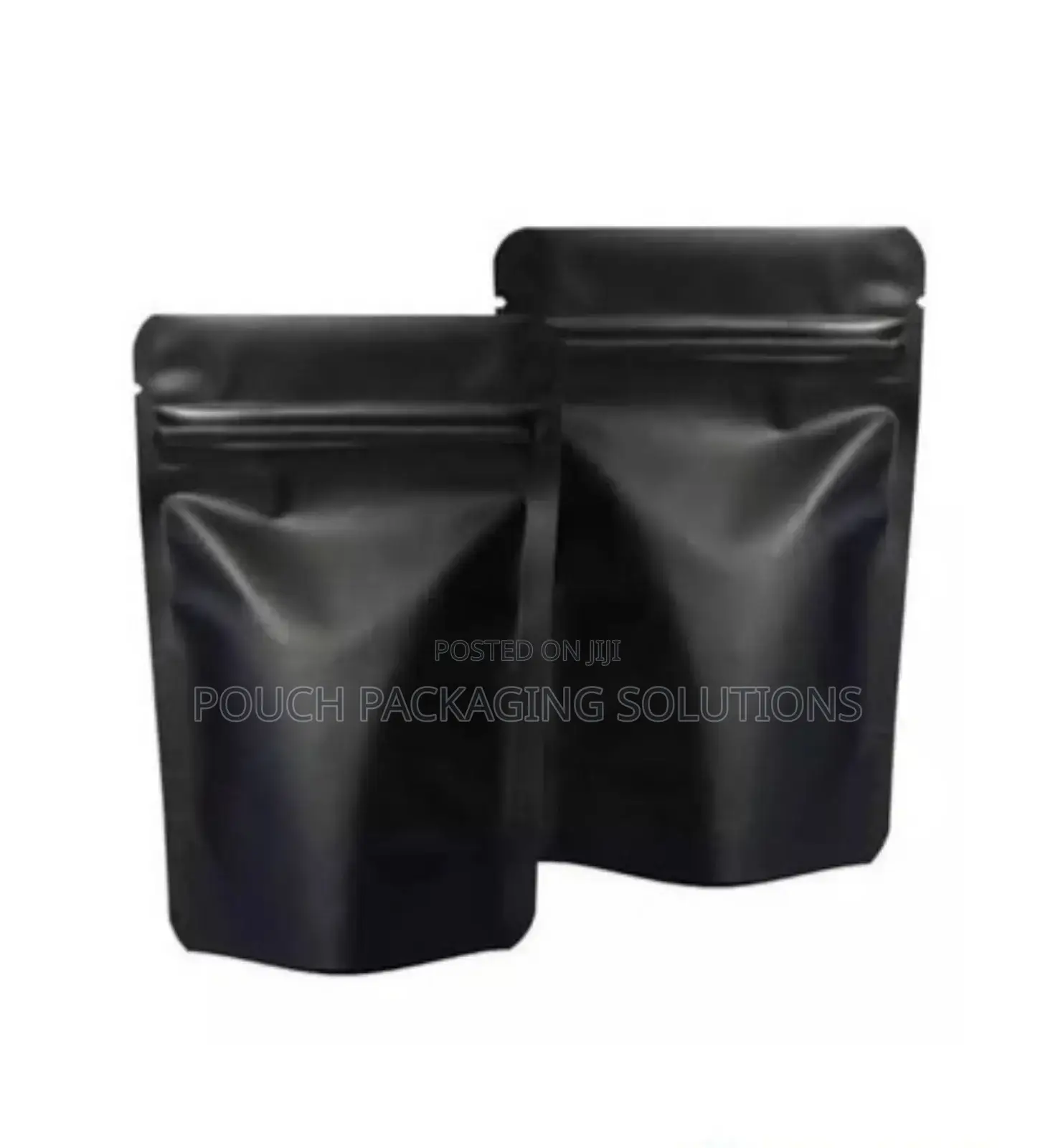 Matte Black Windowless Foil Pouches