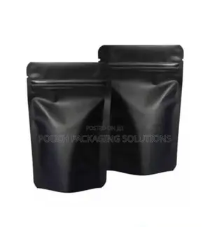 Matte Black Windowless Foil Pouches