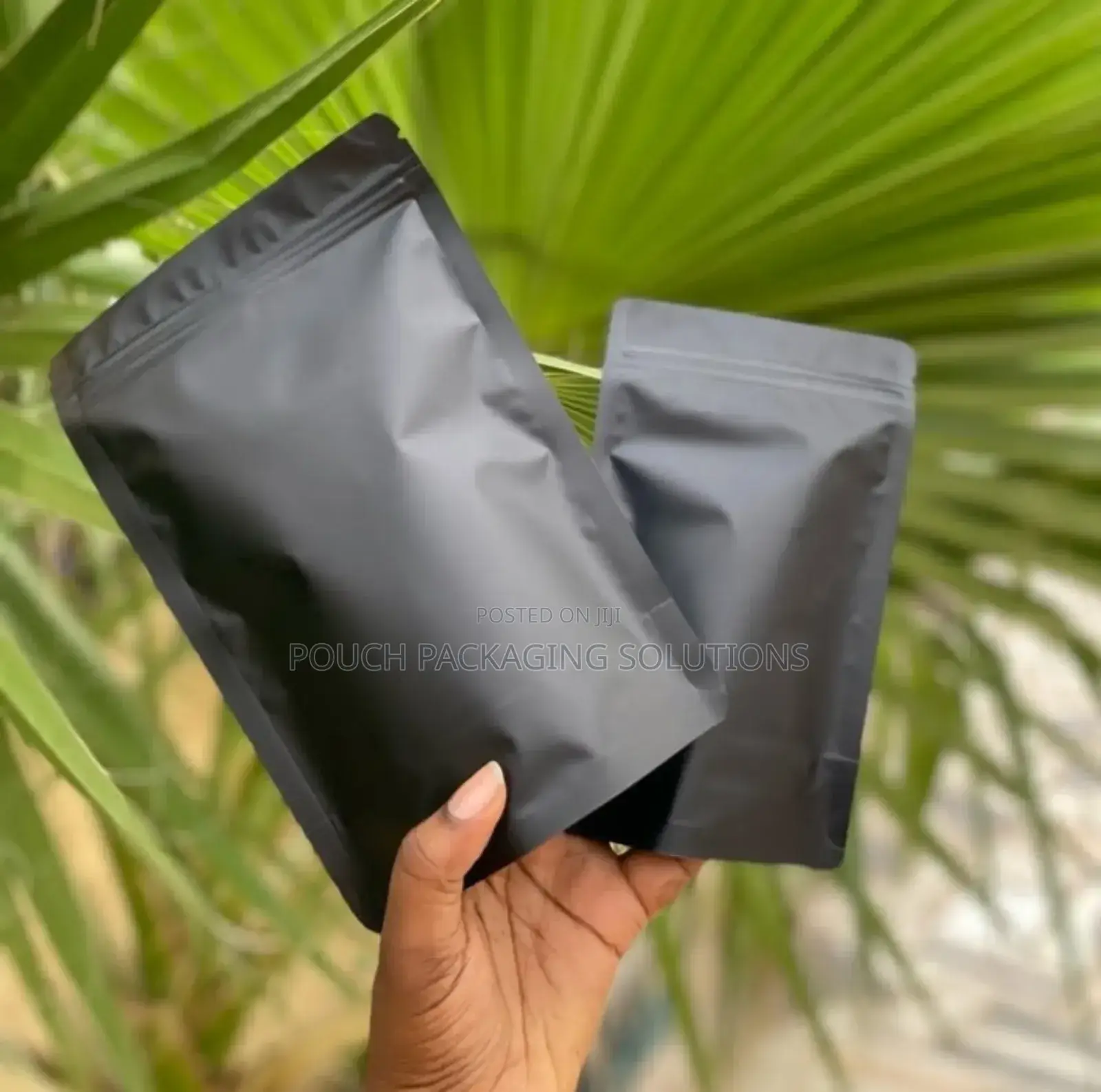 Matte Black Windowless Foil Pouches