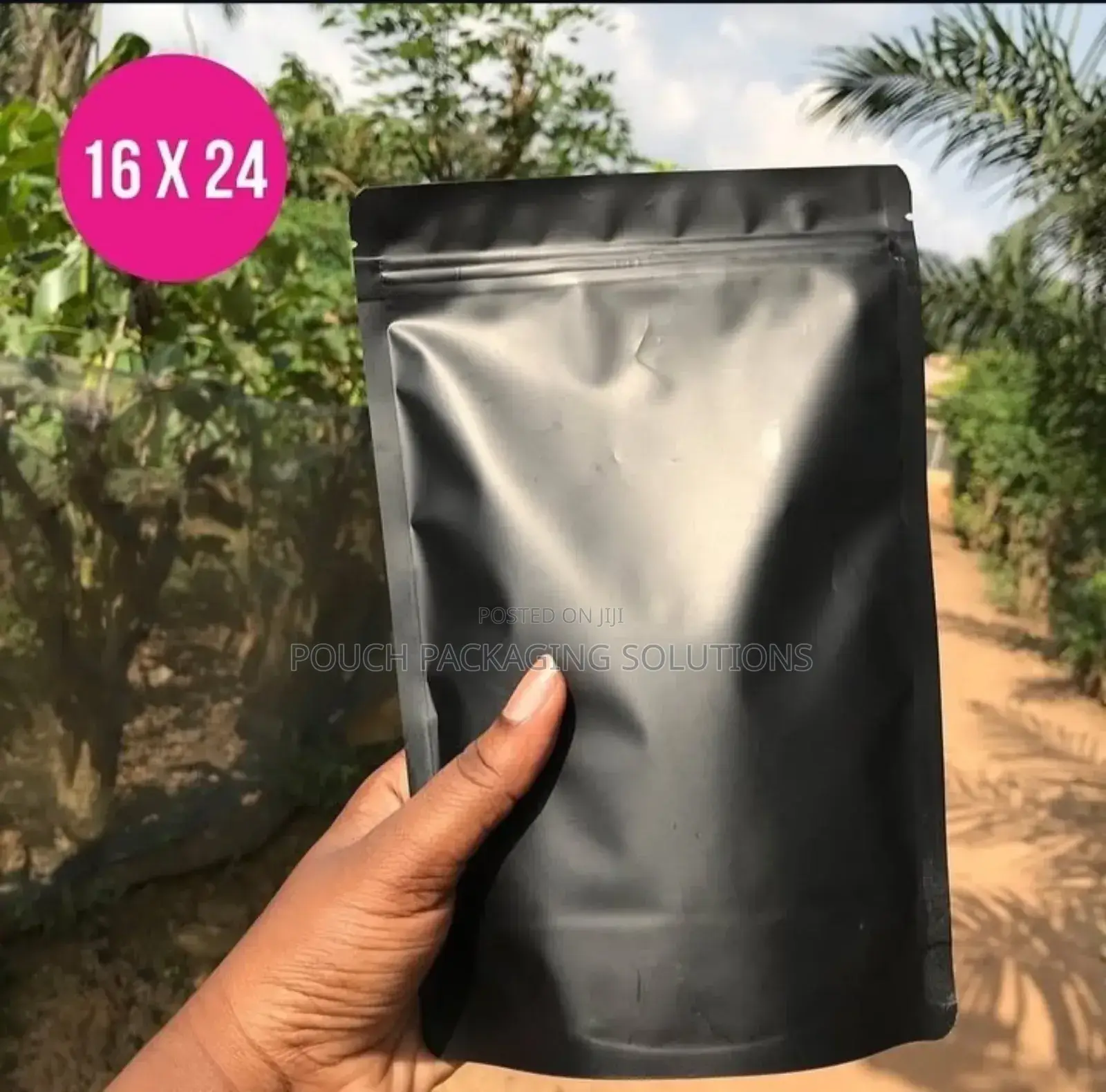 Matte Black Windowless Foil Pouches