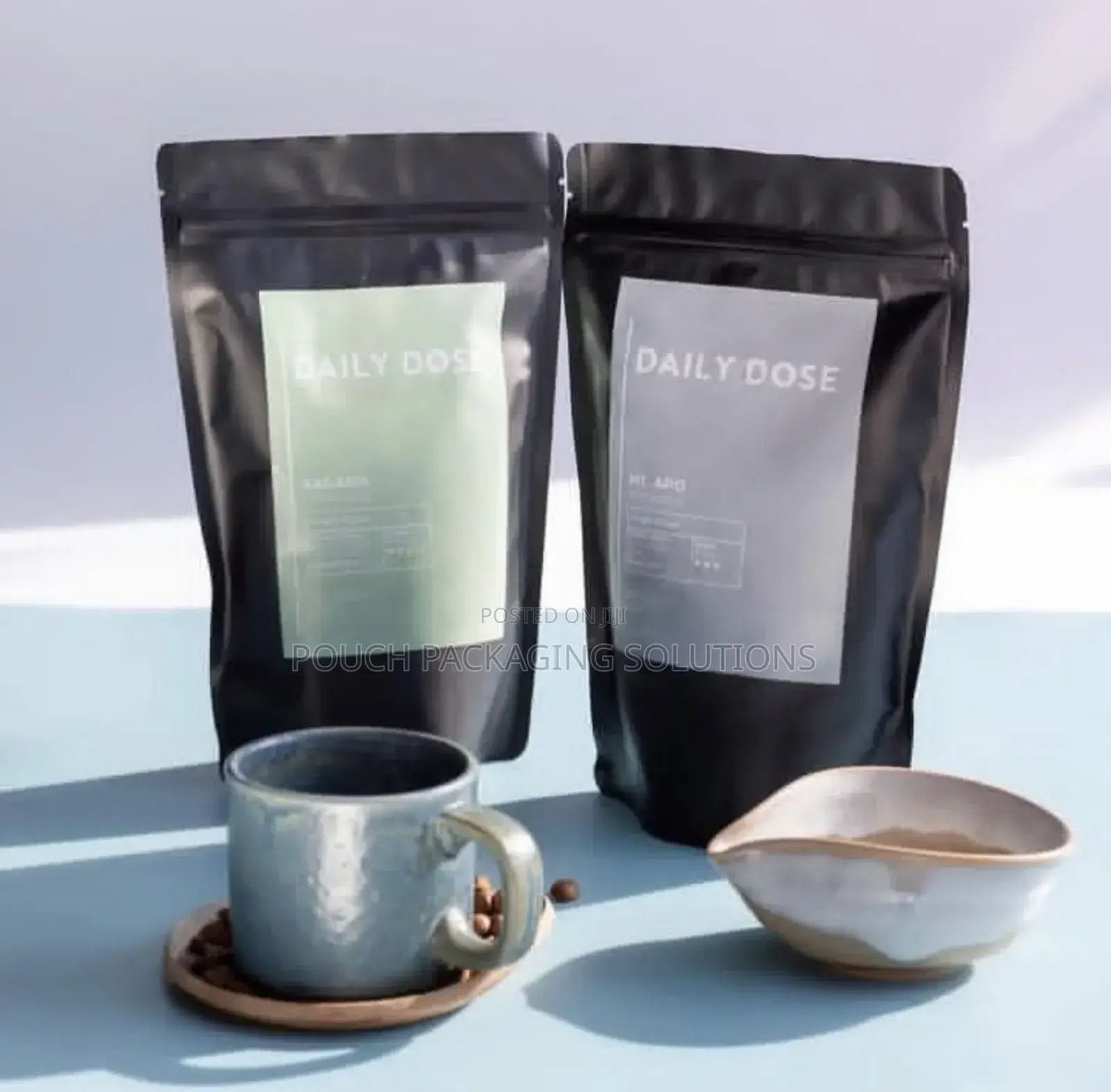 Matte Black Windowless Foil Pouches