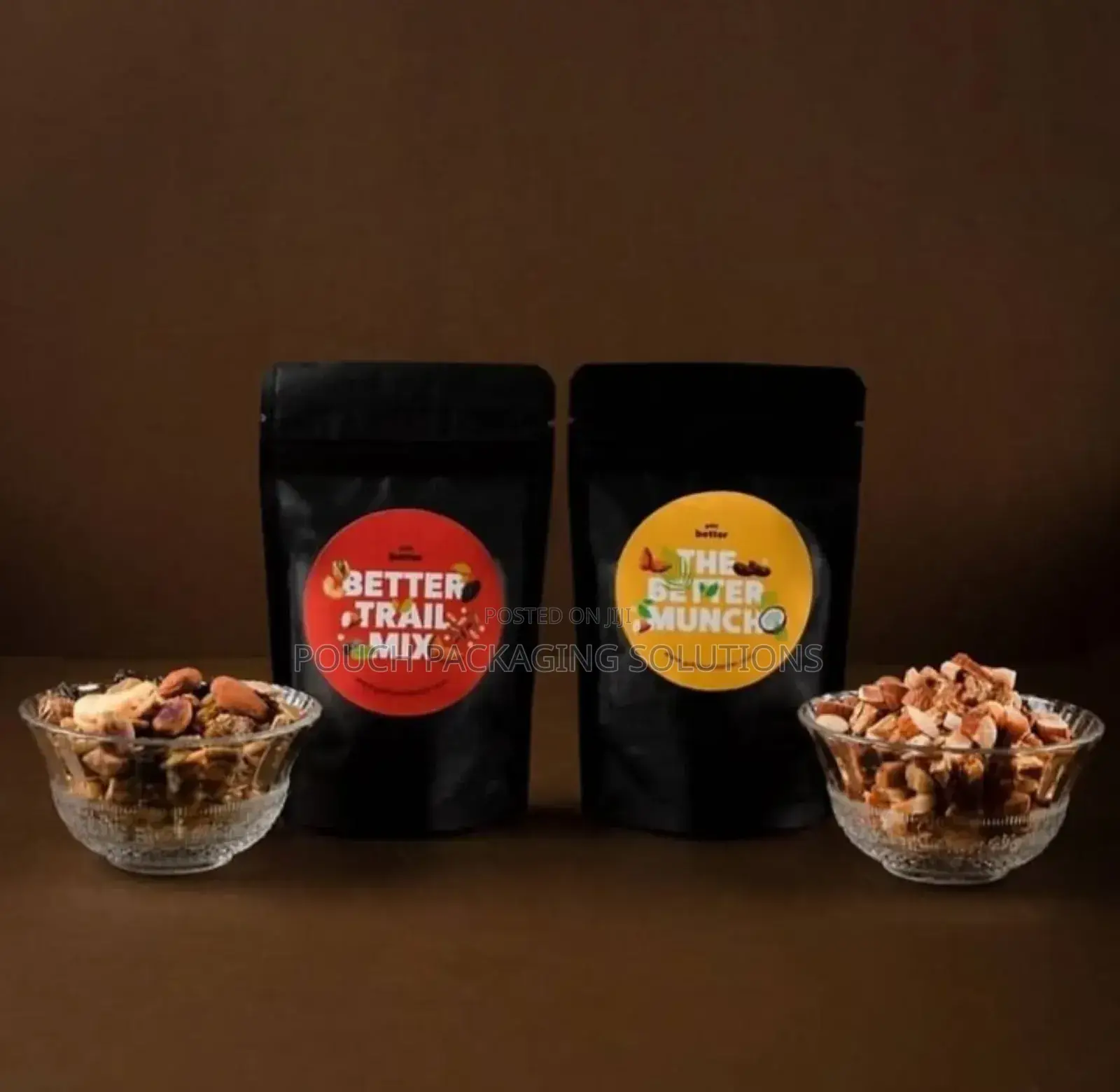 Matte Black Windowless Foil Pouches