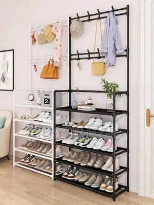 6 Layer Shoe And Hut Rack