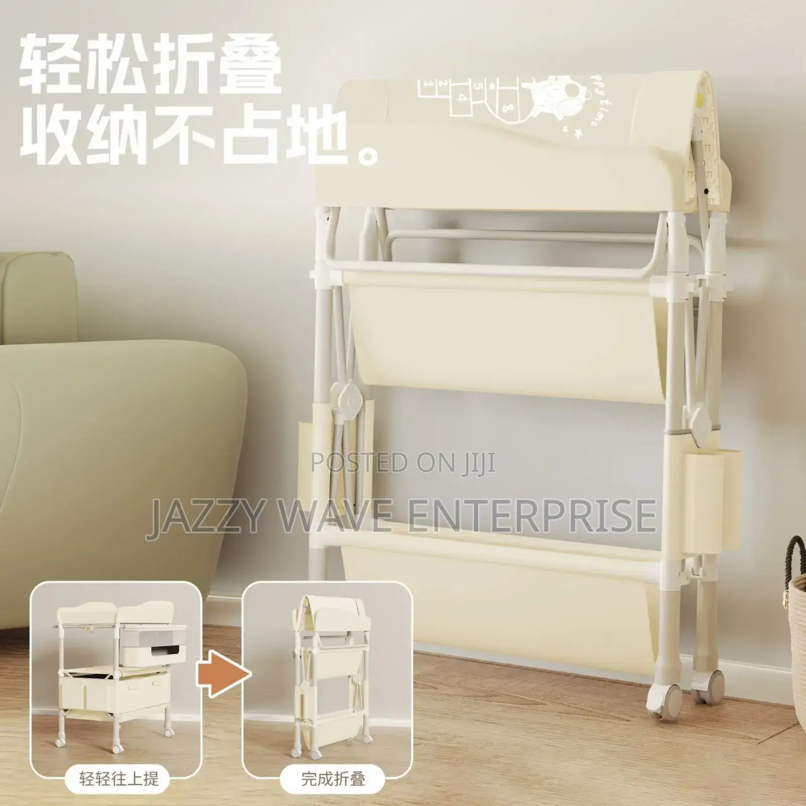 Foldable Babys Cabinet Storage Rack