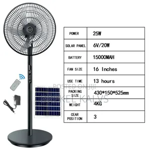 Electric Rechargeable Solar Fan
