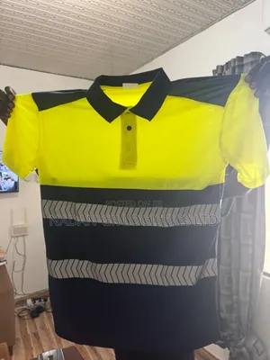 Reflective Long Sleeve Poloshirt-yellow