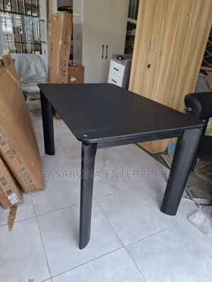 Elegant Black Marble Glass Dinning Table