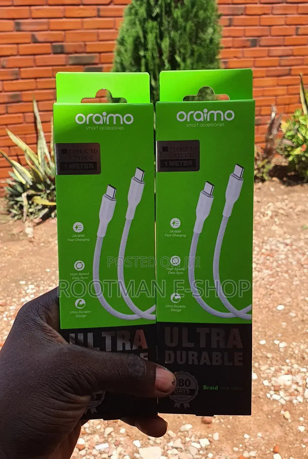 Durable Braided Usb-C to Usb-C - Oraimo