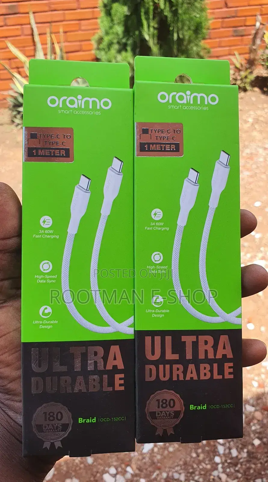 Durable Braided Usb-C to Usb-C - Oraimo