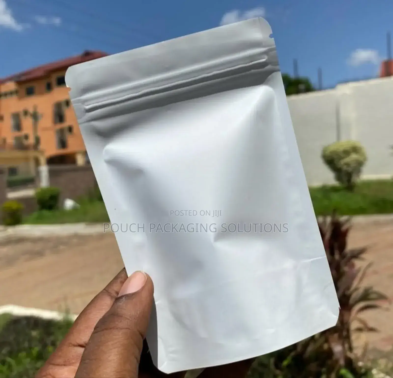 Matte White Windowless Foil Pouches