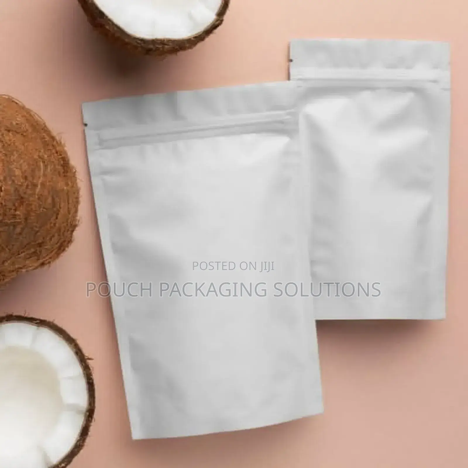 Matte White Windowless Foil Pouches
