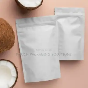 Matte White Windowless Foil Pouches