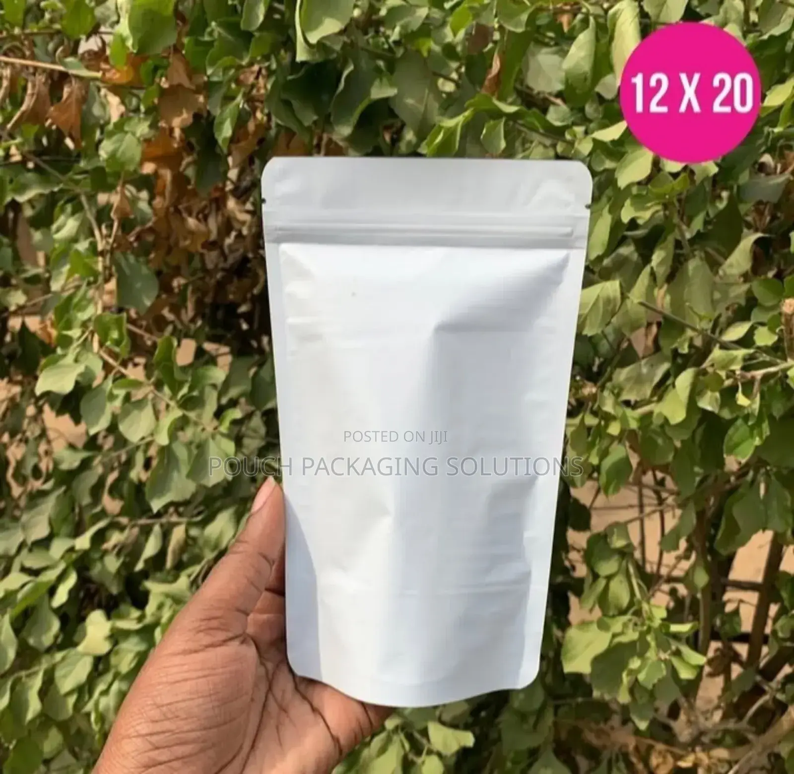 Matte White Windowless Foil Pouches