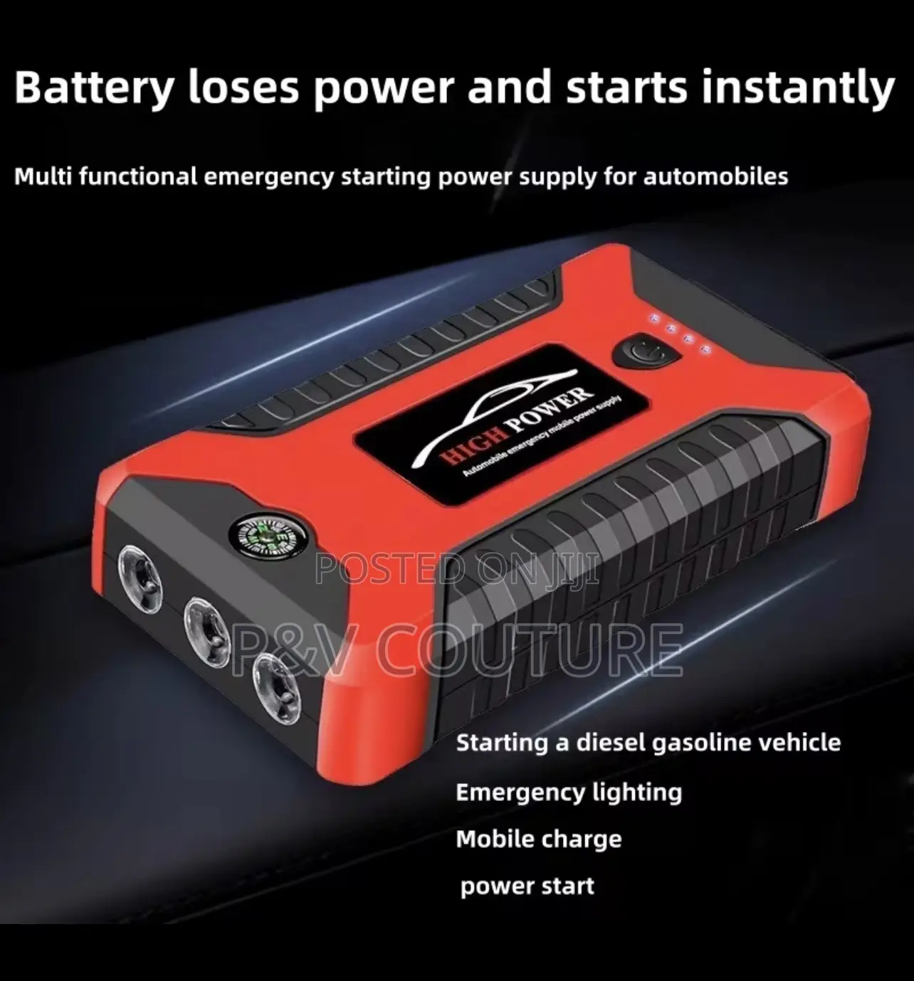 Car Battery Jumper and Tire Pump