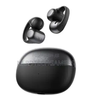 Shokz Opendots One Wireless Open-Ear, Clip-on Earbuds (Black)