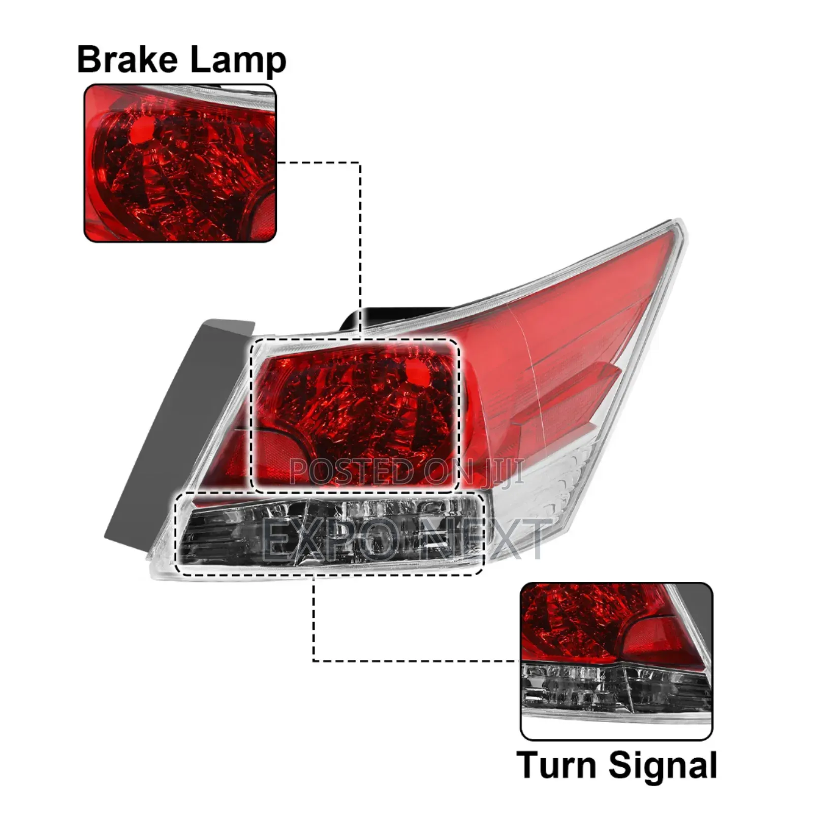 2008-2012 Honda Accord Coupe Tail Light Lamp Taillight Assy Oem