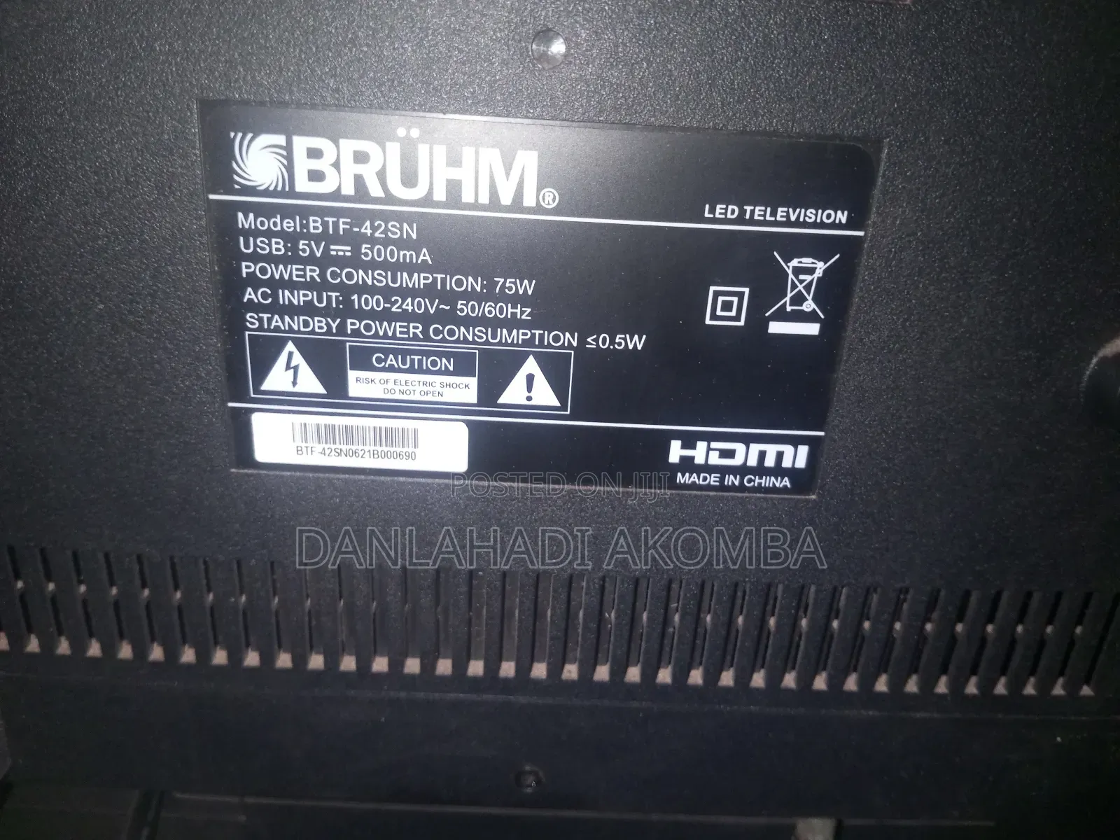 Bruhm 42"Inches Digital Television.