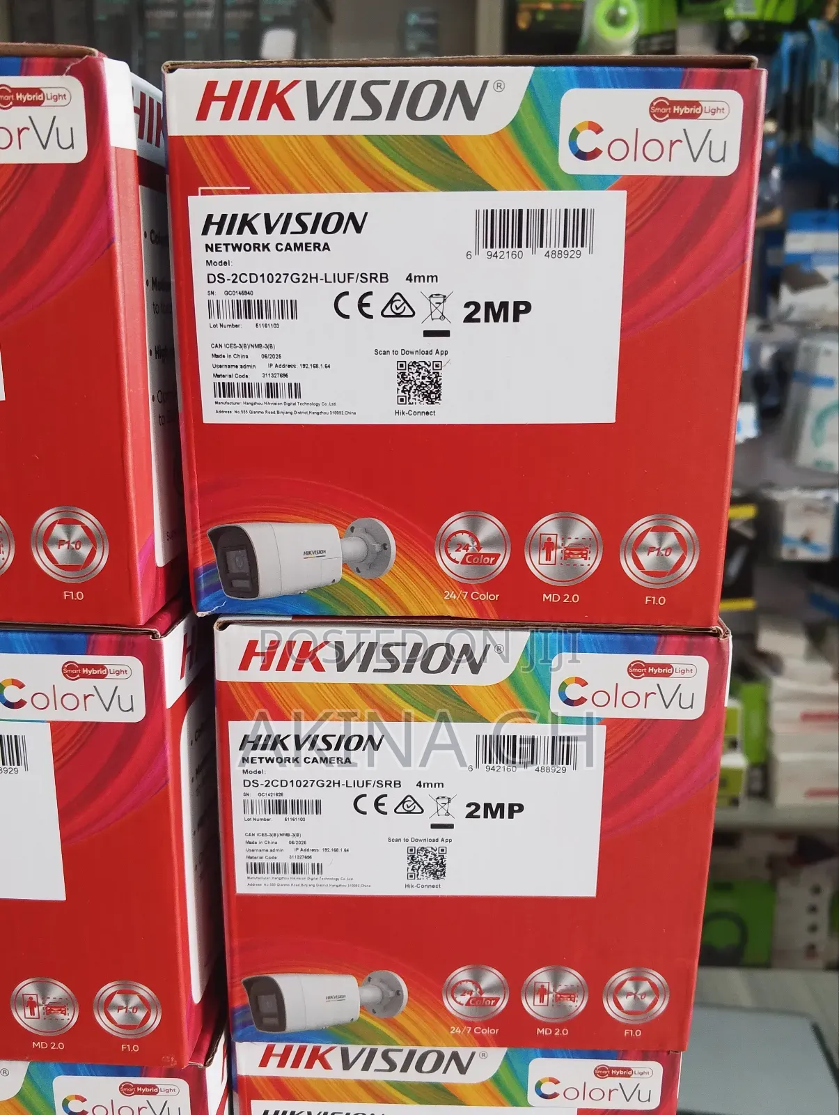 Hikvision 2mp Colorvu 2 Way Audio Ip Camera Ds-2cd1027g2h-Liuf/SRB