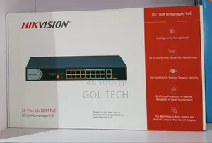 Hikvision 16-Port Poe Switch Unmanaged Poe Switch 300m Long Range