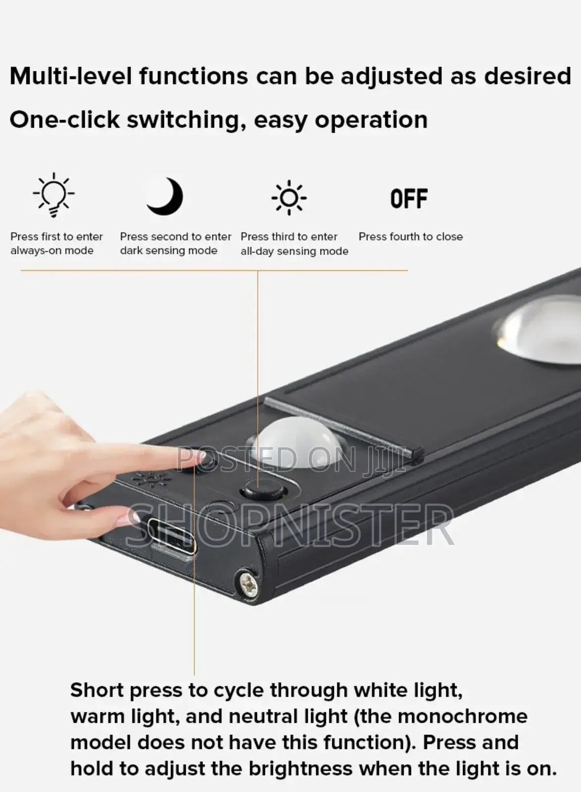 23.6" Under Cabinet Light -motion Sensor 5 Leds Rechargeable