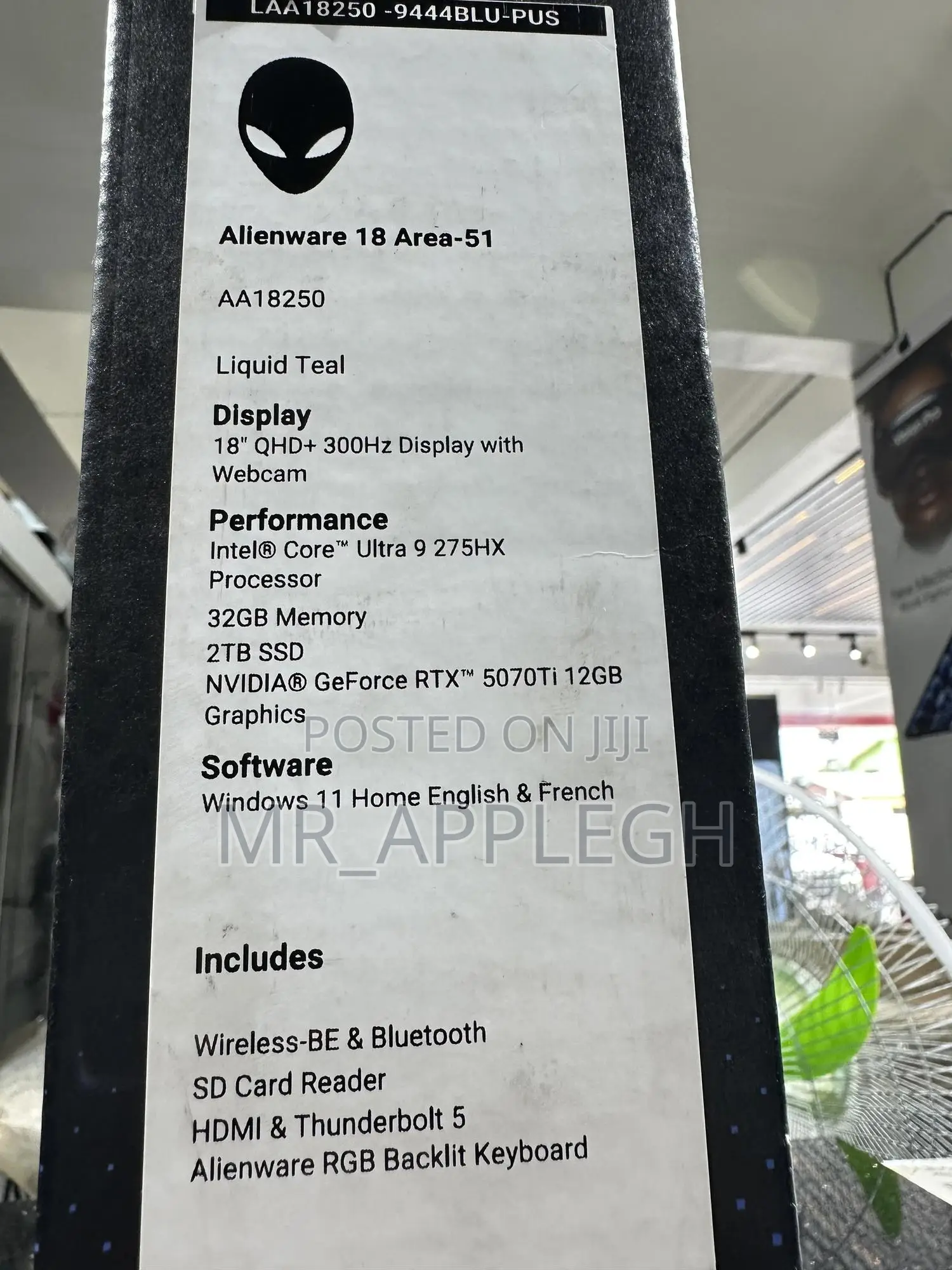 New Laptop Dell Alienware 18 Area-51 32GB Intel Core Ultra 9 SSD 2T