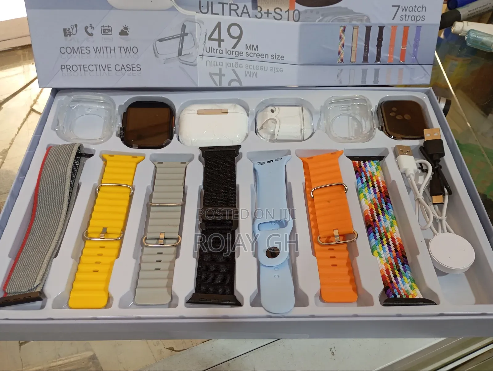 Rock-002 Smartwatch Combo for Couples, 2 Smart Watches, 2 Airpods 