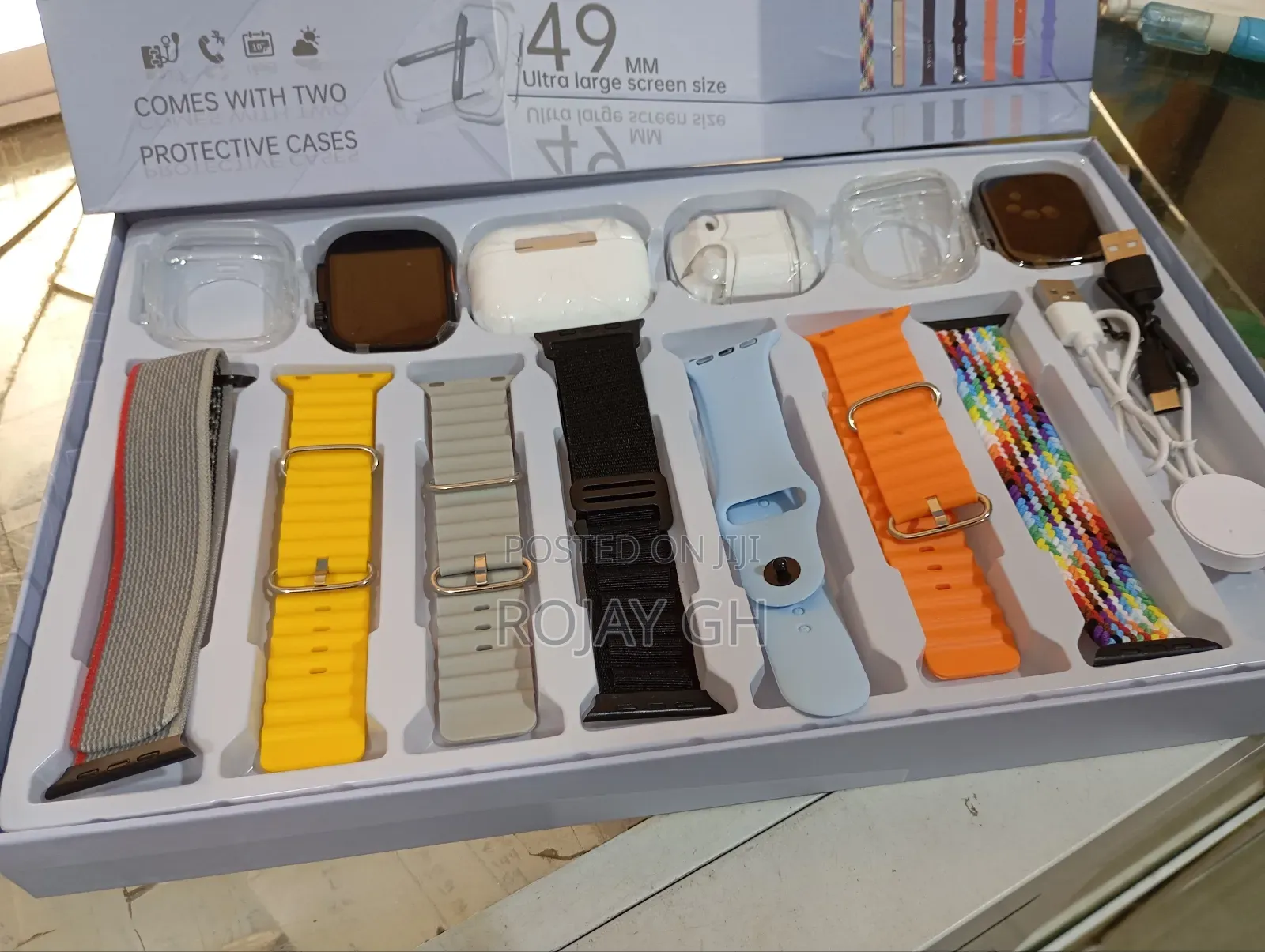 Rock-002 Smartwatch Combo for Couples, 2 Smart Watches, 2 Airpods 