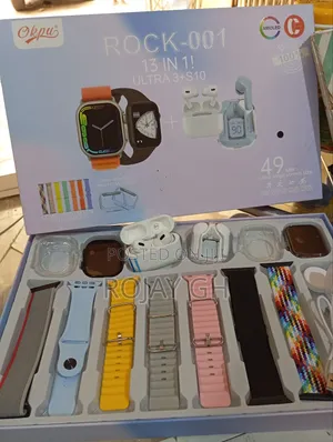 Rock-001 Smart Watch Combo for Couples With 2 Smart Watches, 2 Airpods