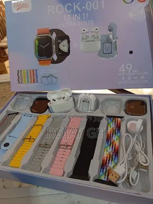 Rock-001 Smart Watch Combo for Couples With 2 Smart Watches, 2 Airpods