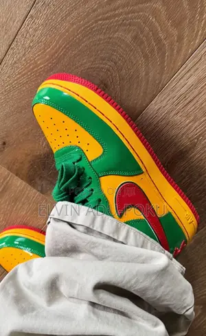 Lil Yachty Concrete Boys Air Force 1 "Lucky Green/Mystic Red" Sneakers