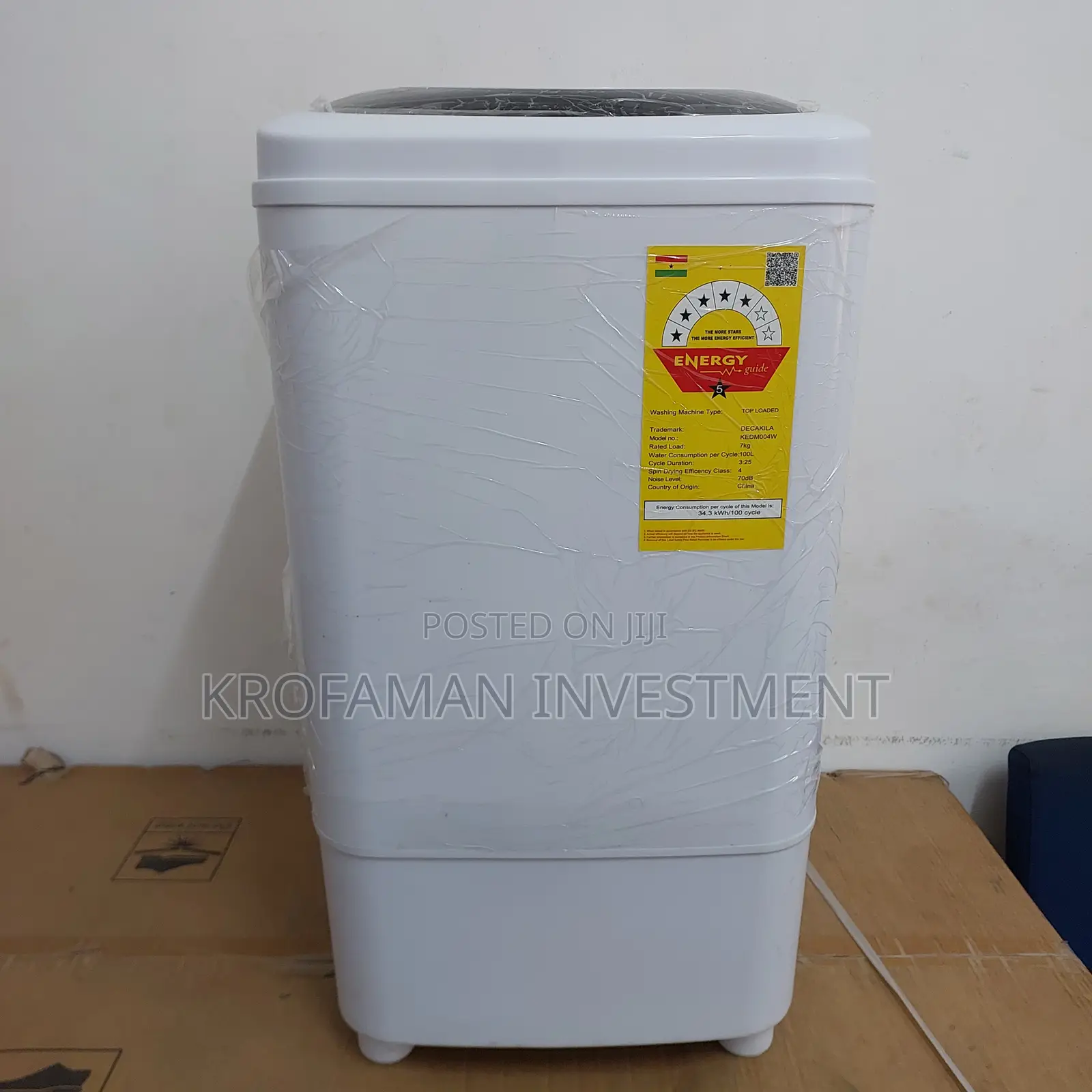 Decakila 7kg Single Tub Semi Automatic Washing Machine