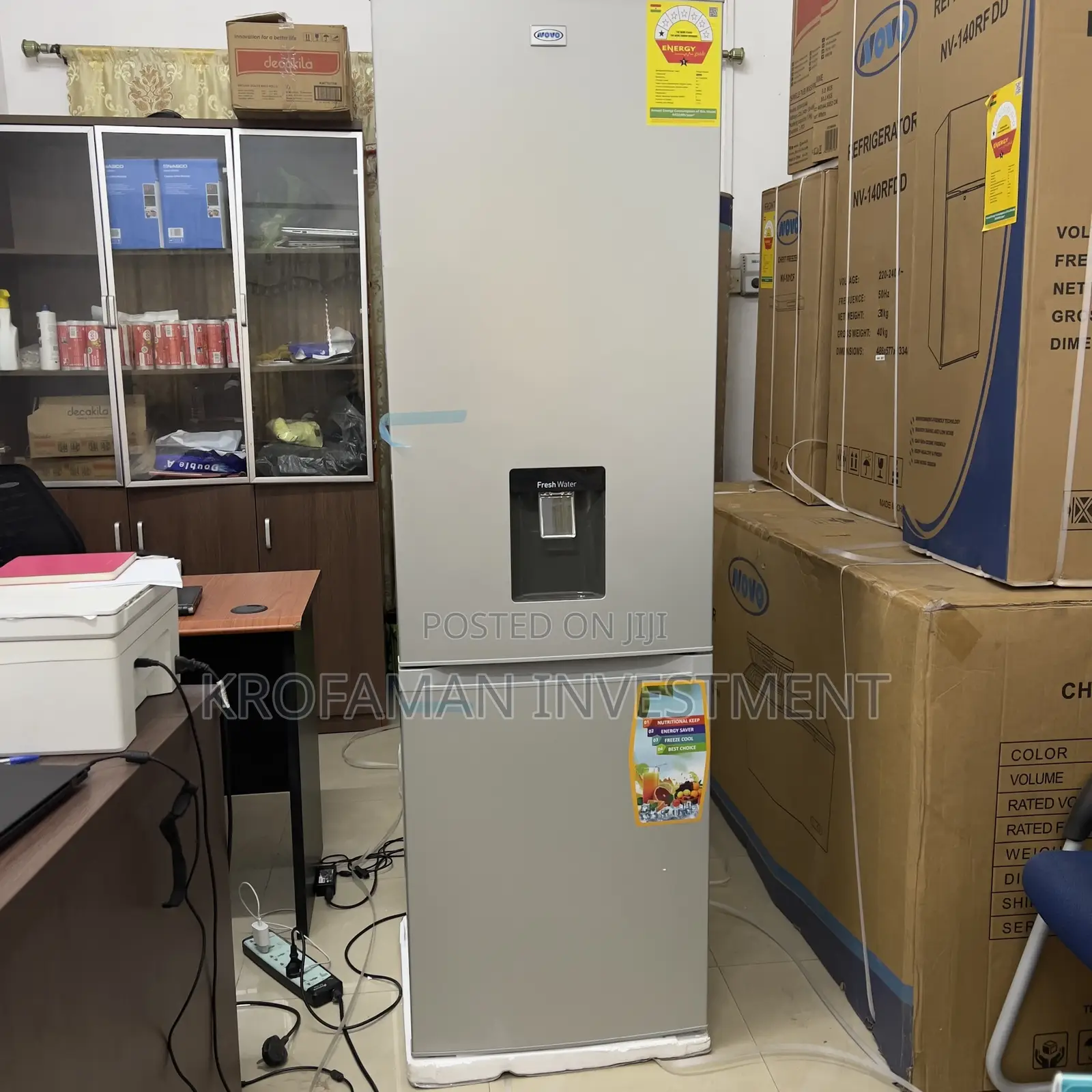 Novo 248l Bottom Freezer Fridge With Dispenser