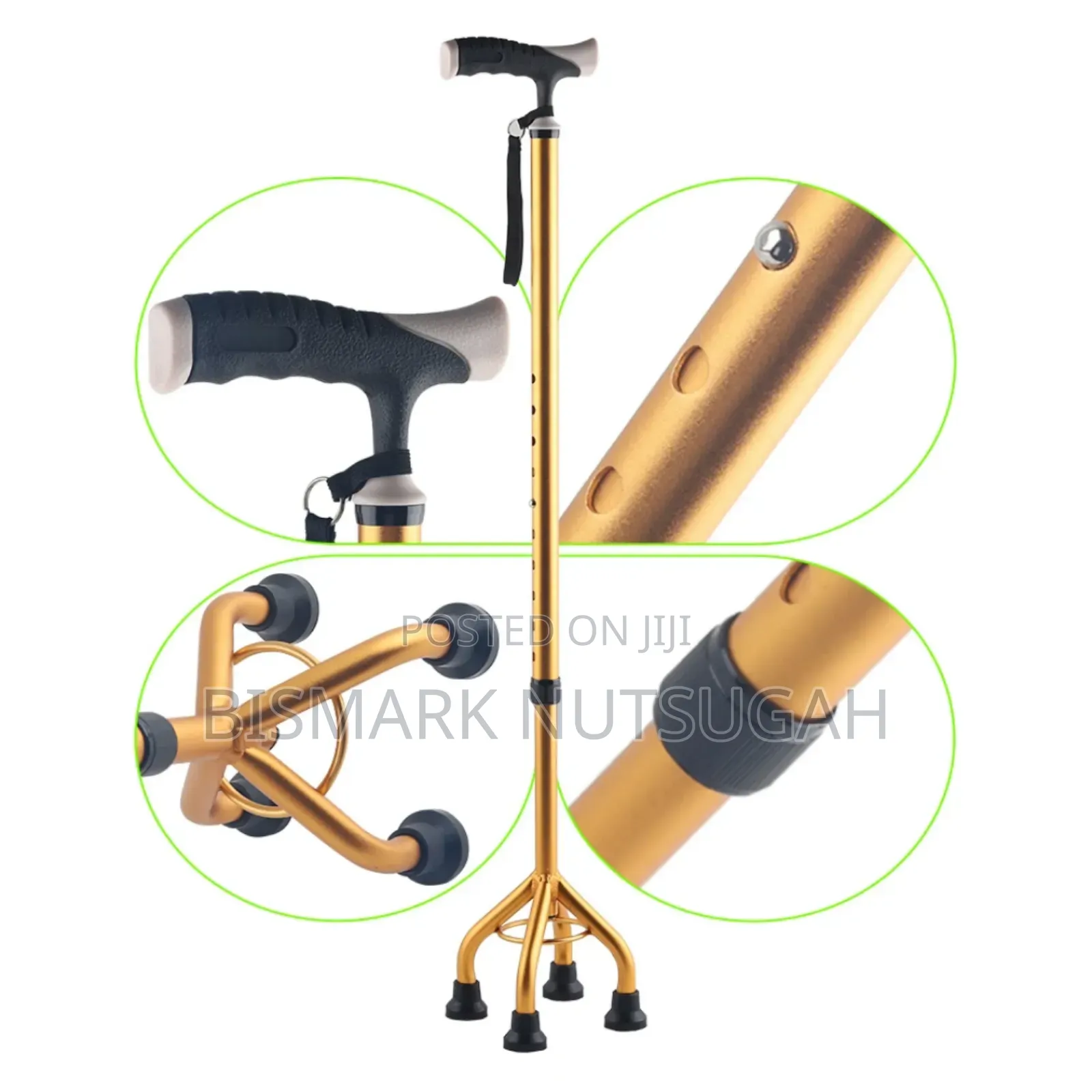 Portable Four Stand Walking Stick