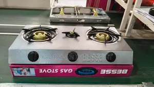 Besse 3burner Solid Gas Cooker - Grey