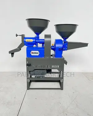 2-in-1 Rice Mill Machine Grain Grinder - Petrol Engine