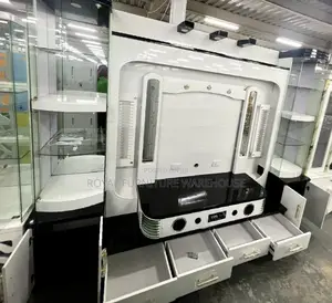 Black and White Foreign Executive Tv Unit Stand