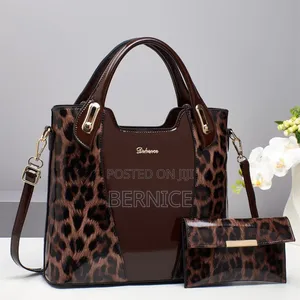 Stylish Leopard Print Handbag With Matching Wallet