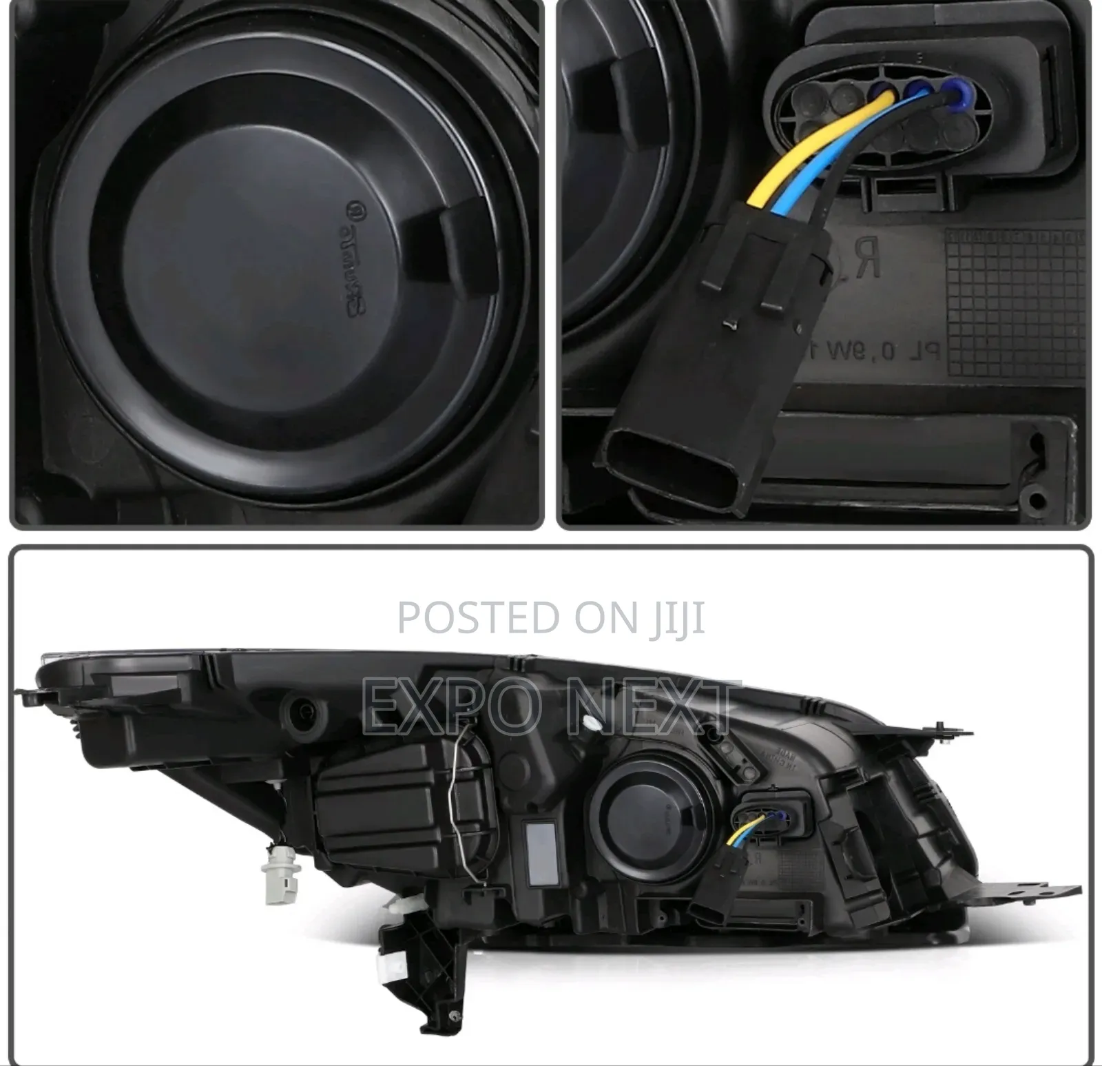 Headlight For 2013-2016 Ford Escape Halogen Chrome Pair