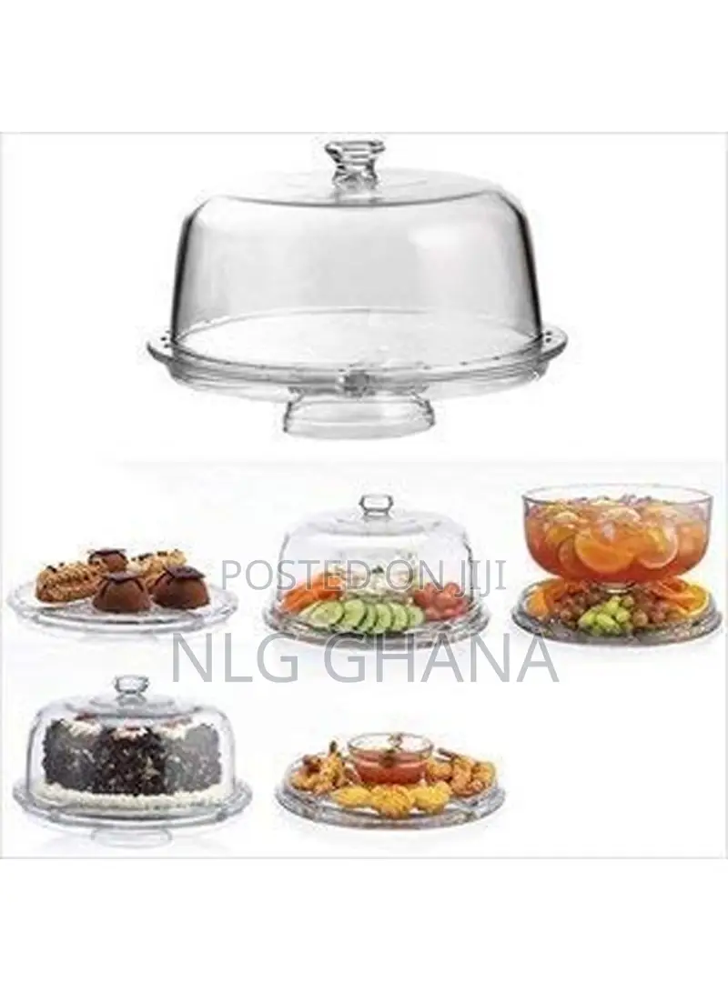 Glass Cake Stand With Dome Cover - Multi-Tier Serving Platter. Ghx6832