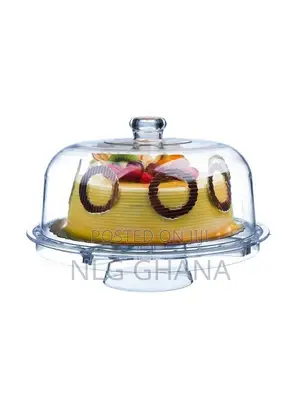 Glass Cake Stand With Dome Cover - Multi-Tier Serving Platter. Ghx6832
