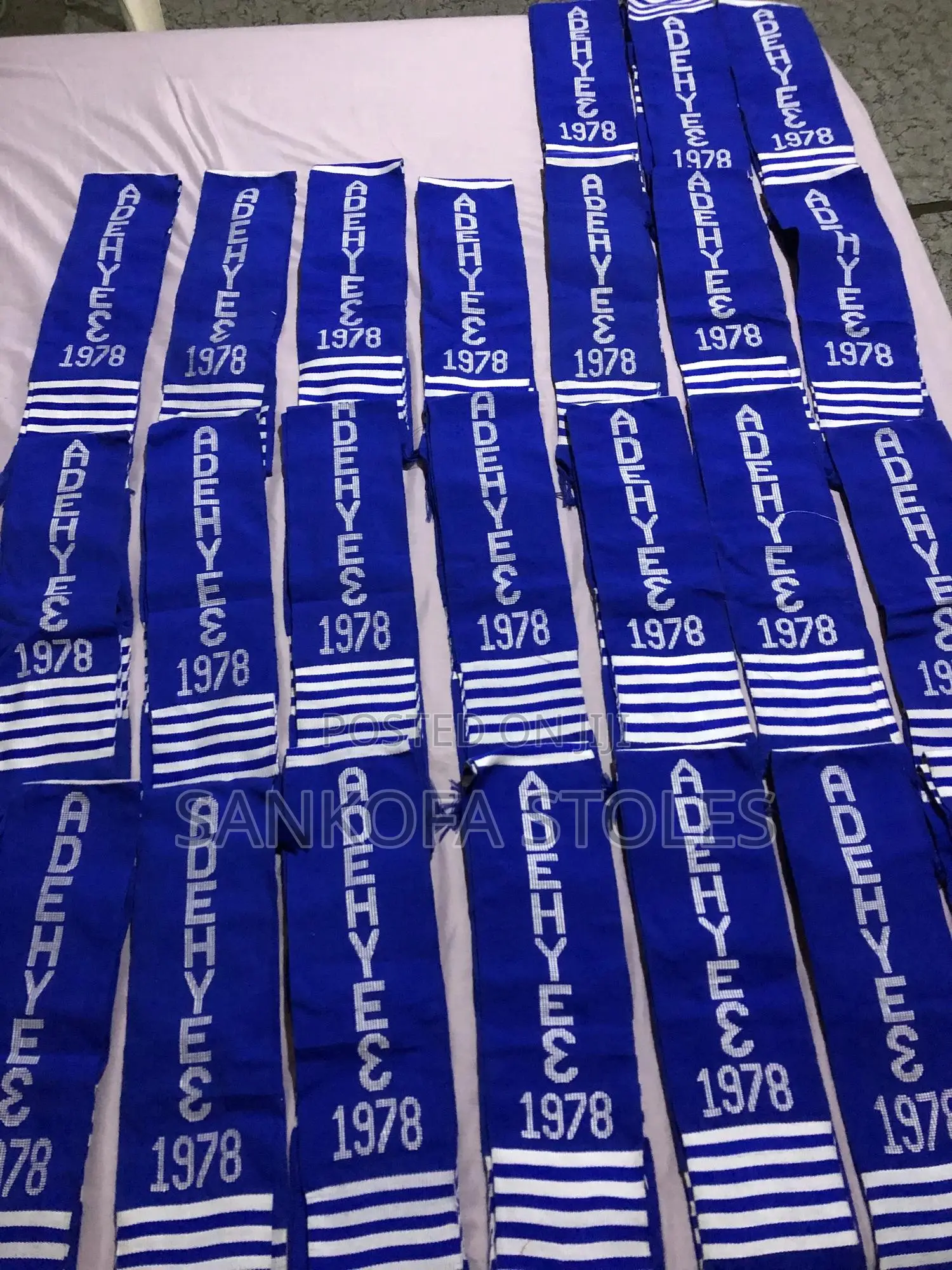 Handwoven Custom Kente Sash Stoles